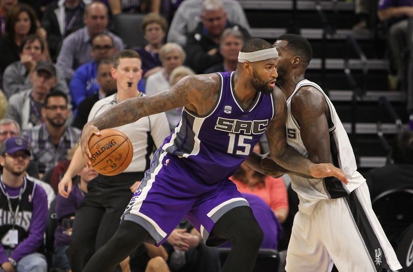 Oct 27, 2016; Sacramento, CA, USA; Sacramento Kings center DeMarcus Cousins (15) during the game against the San Antonio Spurs at Golden 1 Center. The Spurs won the game 102-94. Mandatory Credit: Sergio Estrada-USA TODAY Sports
