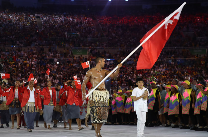 Twitter reacts to amazing Tonga flag-bearer at Olympics Opening Ceremonies