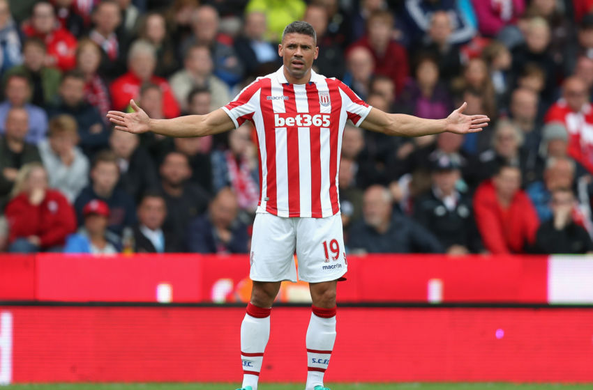 STOKE ON TRENT, ENGLAND - AUGUST 20: Jonathan Walters of Stoke City reacts during the Premier League match between Stoke City and Manchester City at Bet365 Stadium on August 20, 2016 in Stoke on Trent, England. (Photo by Chris Brunskill/Getty Images)