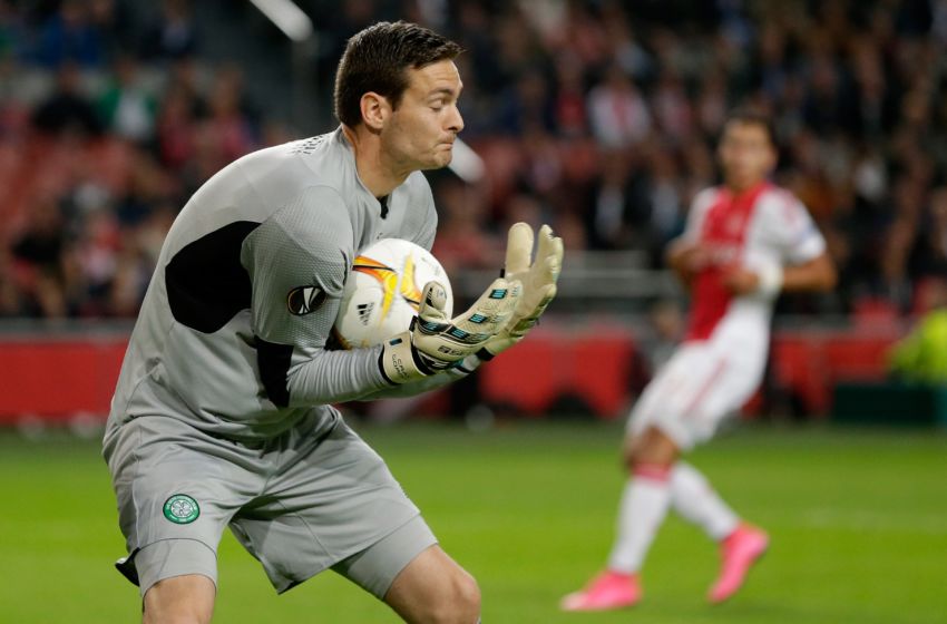 Craig Gordon of Celtic during the UEFA Europa League group A match between Ajax and Celtic on September 17, 2015 at the Amsterdam Arena in Amsterdam, The Netherlands.(Photo by VI Images via Getty Images)