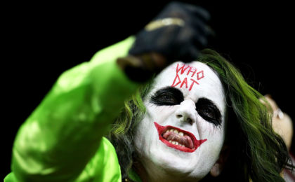 NEW ORLEANS, LA - SEPTEMBER 11: A fan reacts during the third quarter as the Oakland Raiders take on the New Orleans Saints at the Mercedes-Benz Superdome on September 11, 2016 in New Orleans, Louisiana. (Photo by Sean Gardner/Getty Images)