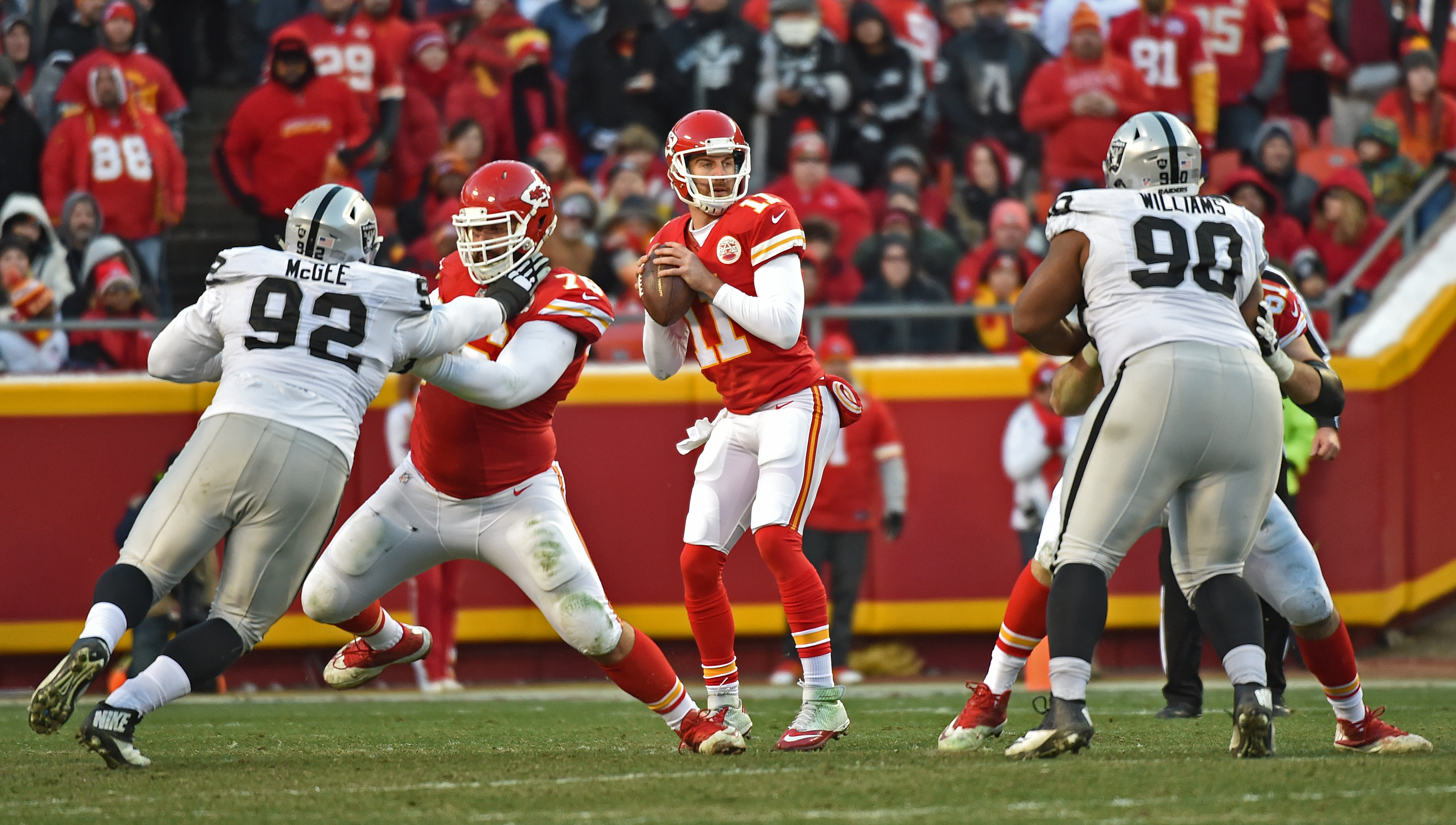 KANSAS CITY, MO - JANUARY 03: Quarterback Alex Smith