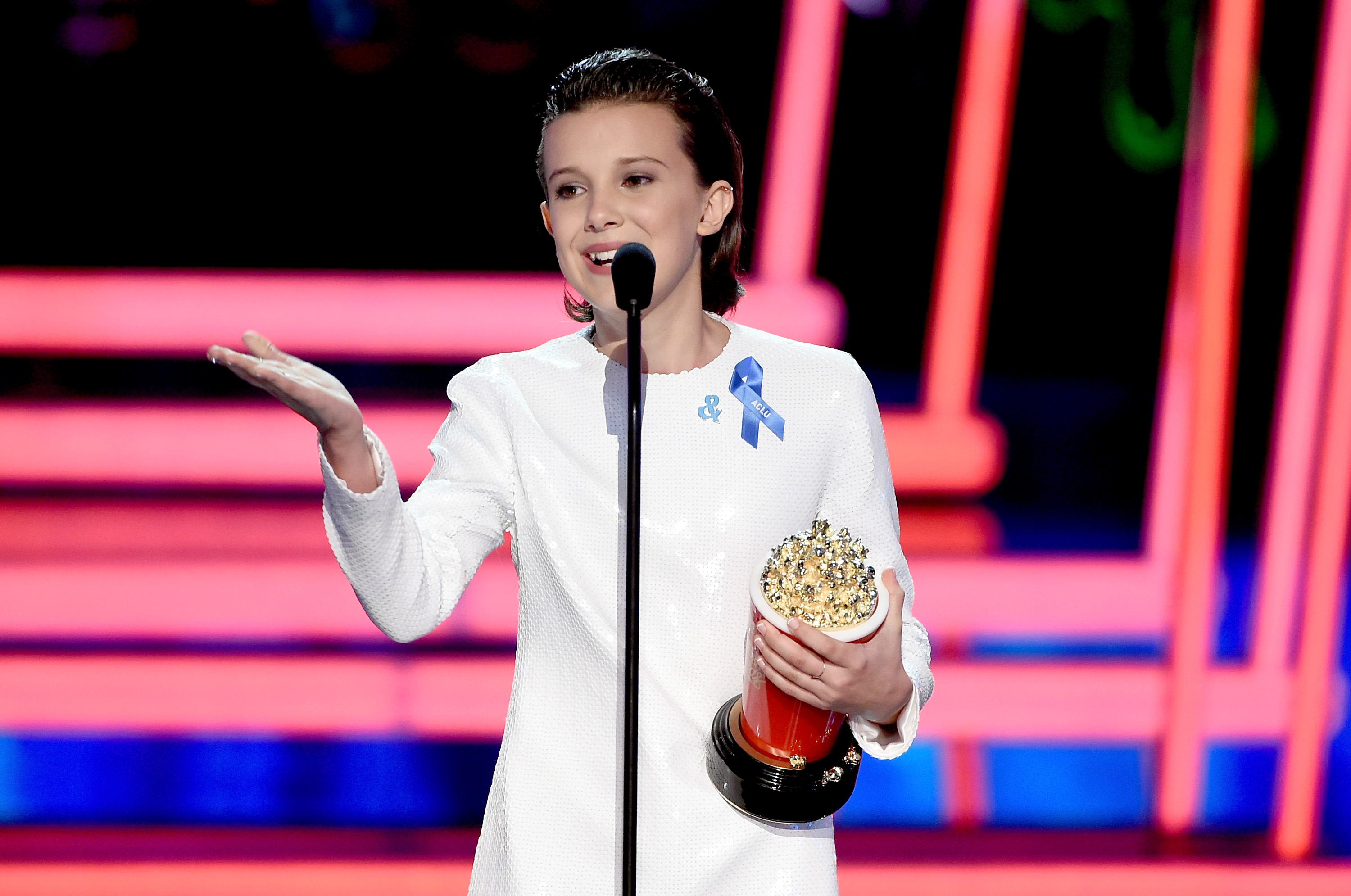 MTV Awards Stranger Things' Millie Bobby Brown wins Best Actor