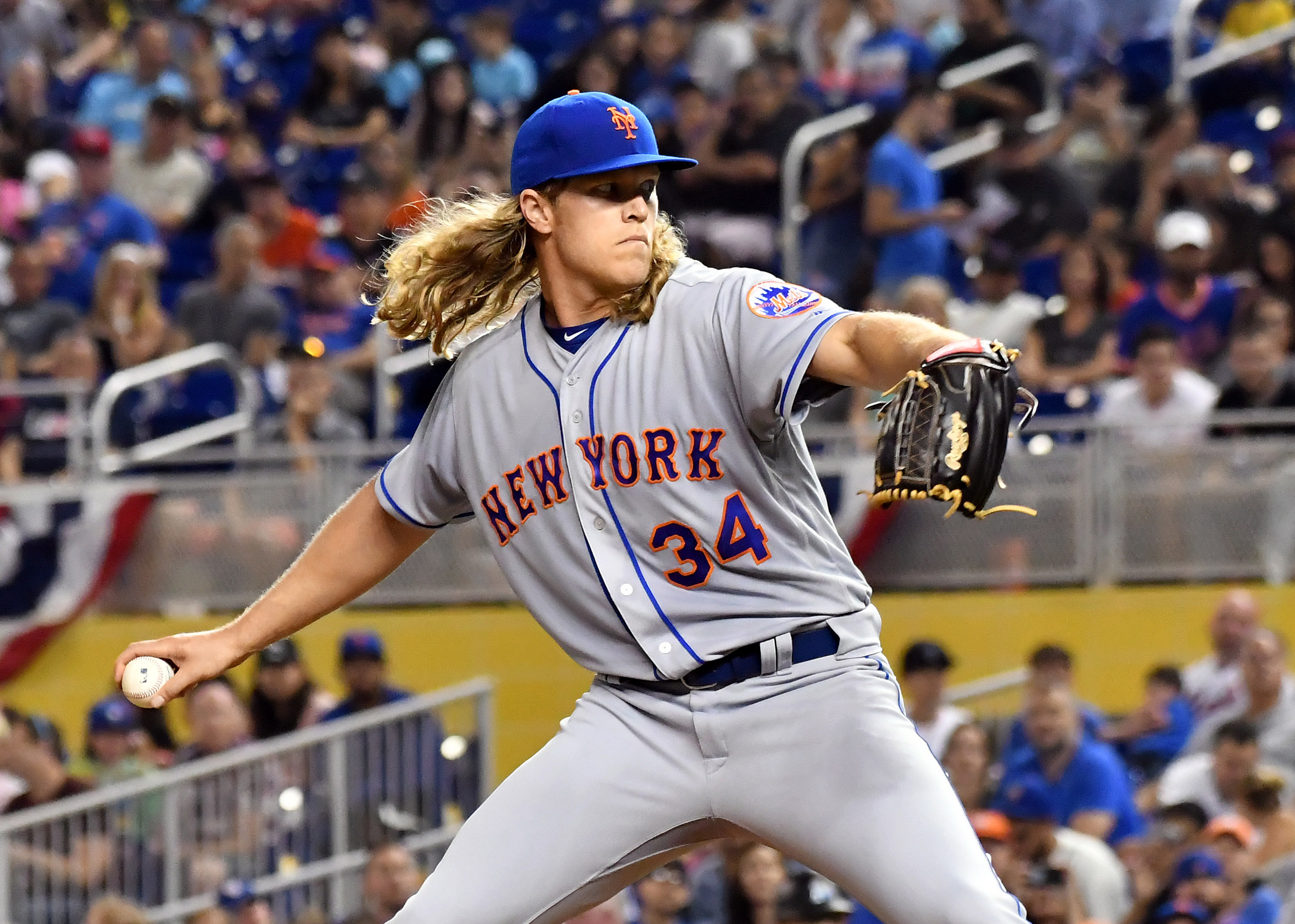 Mets ace Noah Syndergaard scratched from Thursday's start with "tired arm"