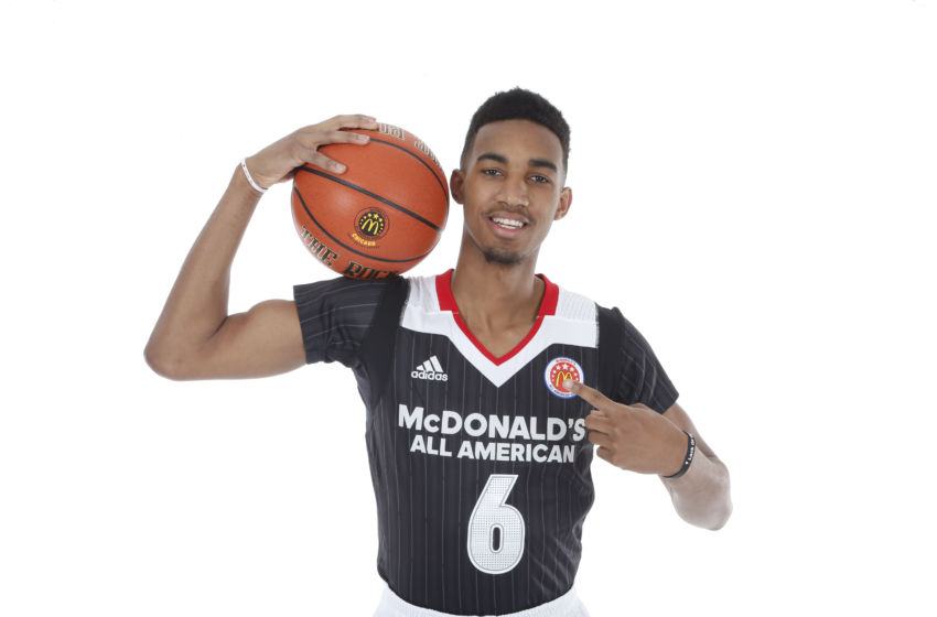 Mar 26, 2016; Chicago, IL, USA; McDonalds All American guard Terrance Ferguson (6) poses for photos on portrait day at the Marriott Hotel. Mandatory Credit: Brian Spurlock-USA TODAY Sports