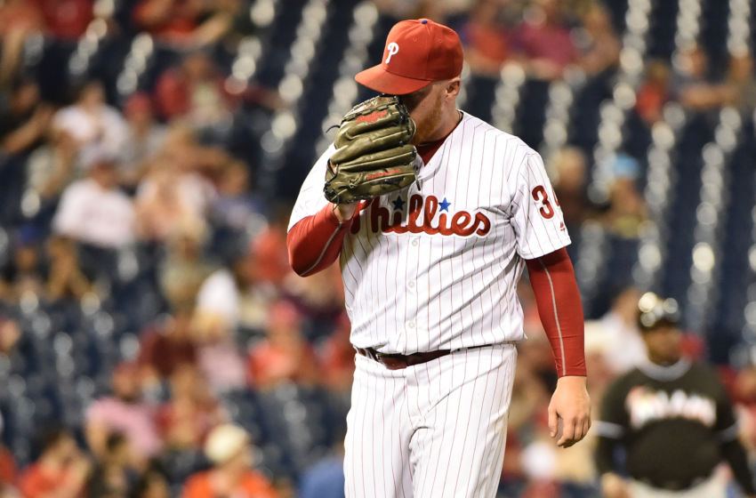 After Faltering Again, Oberholtzer Says the Magic Words into His Glove. Photo by Eric Hartline - USA TODAY Sports.