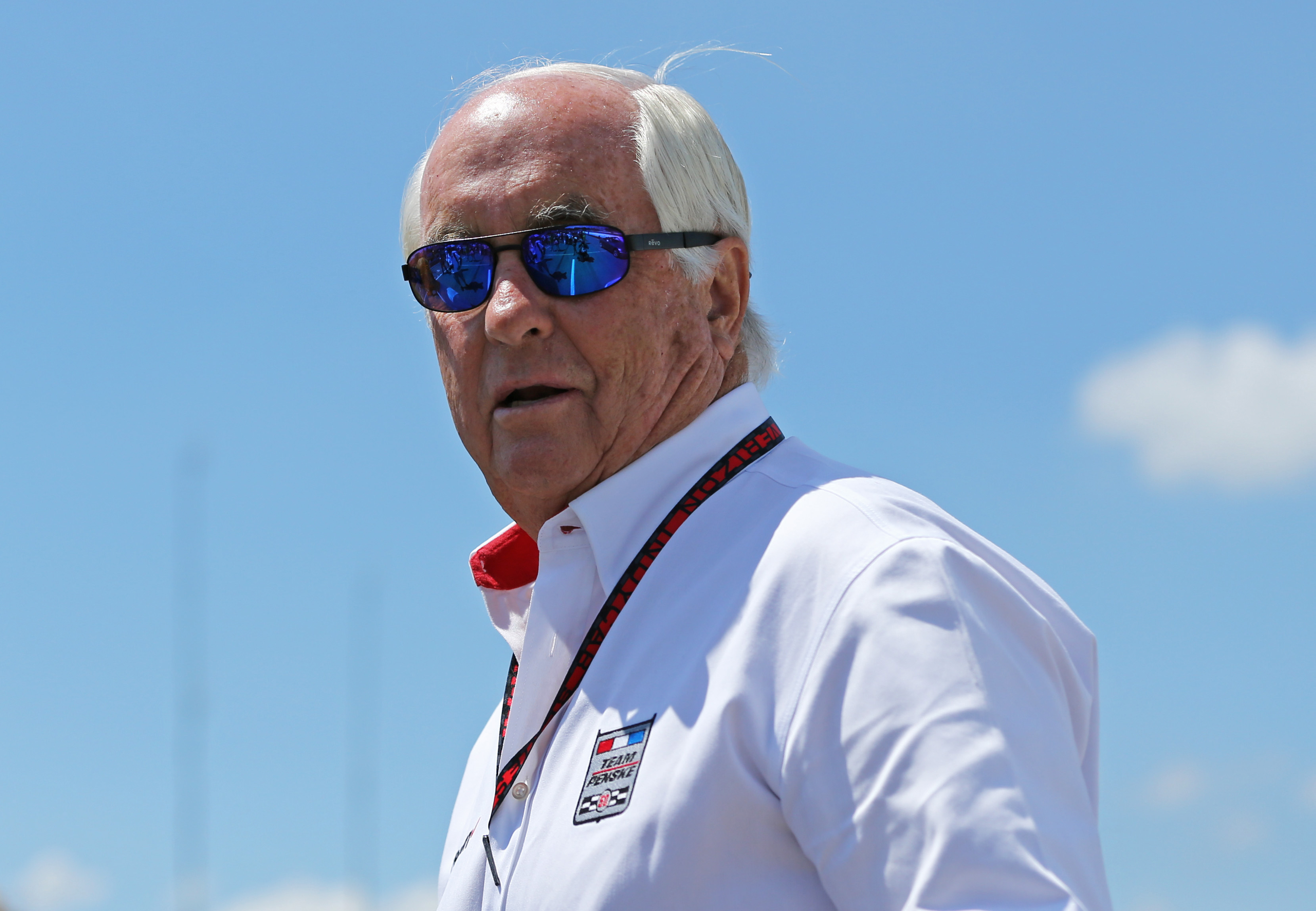 Jul 31, 2016; Lexington, OH, USA; Roger Penske looks on during the Honda Indy 200 at Mid-Ohio Sports Car Course. Mandatory Credit: Aaron Doster-USA TODAY Sports