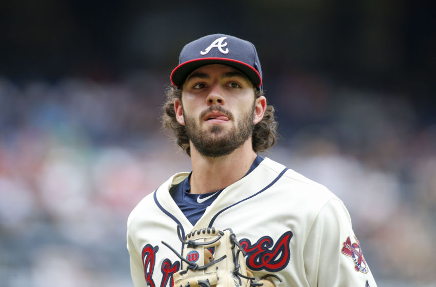 Sep 17, 2016; Atlanta, GA, USA; Atlanta Braves shortstop Danssby Swanson (2) runs to the dugout against the Washington Nationals in the sixth inning at Turner Field. Mandatory Credit: Brett Davis-USA TODAY Sports