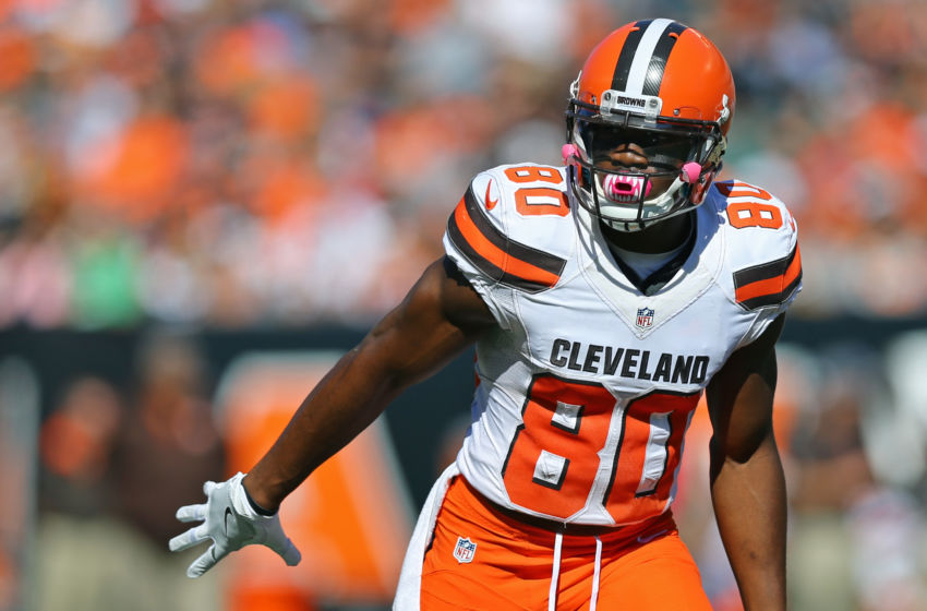 Oct 23, 2016; Cincinnati, OH, USA; Cleveland Browns wide receiver Ricardo Louis (80) against the Cincinnati Bengals at Paul Brown Stadium. The Bengals won 31-17. Mandatory Credit: Aaron Doster-USA TODAY Sports