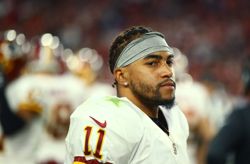 Dec 4, 2016; Glendale, AZ, USA; Washington Redskins wide receiver DeSean Jackson (11) against the Arizona Cardinals at University of Phoenix Stadium. The Cardinals defeated the Redskins 31-23. Mandatory Credit: Mark J. Rebilas-USA TODAY Sports