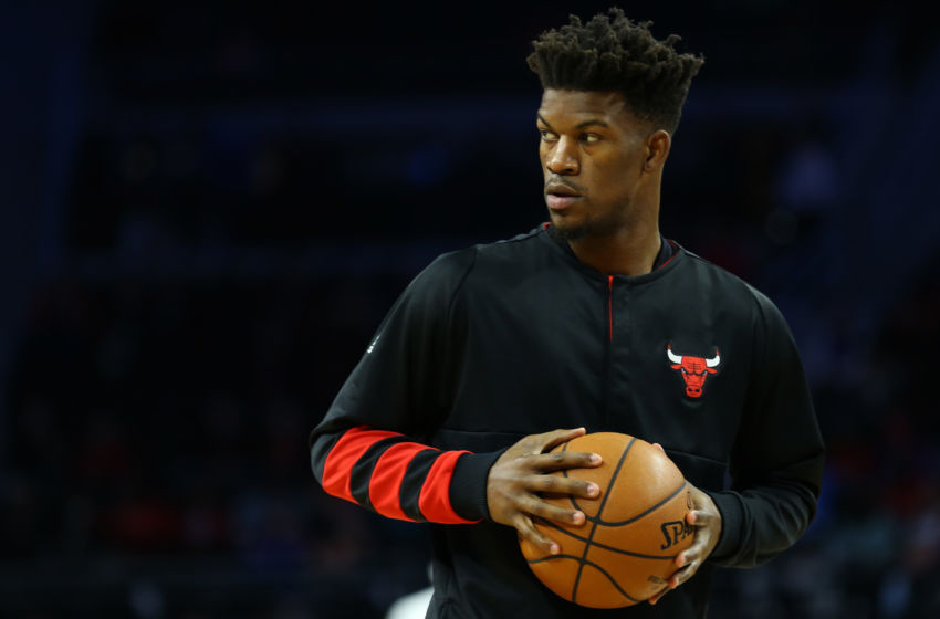 Dec 6, 2016; Auburn Hills, MI, USA; Chicago Bulls forward Jimmy Butler (21) against the Detroit Pistons at The Palace of Auburn Hills. The Pistons won 102-91.Mandatory Credit: Aaron Doster-USA TODAY Sports