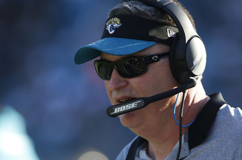 Dec 24, 2016; Jacksonville, FL, USA; Jacksonville Jaguars interim head coach Doug Marrone on the sidelines during the second half of an NFL Football game against the Tennessee Titans at EverBank Field.The Jaguars won 38-17. Mandatory Credit: Reinhold Matay-USA TODAY Sports