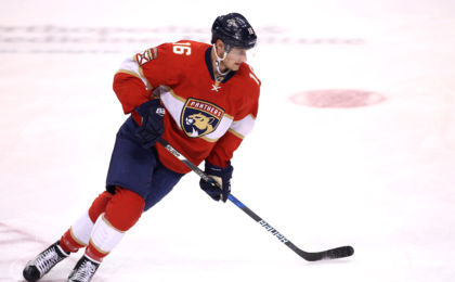Dec 28, 2016; Sunrise, FL, USA; Florida Panthers center Aleksander Barkov (16) skates before a game against the Toronto Maple Leafs at BB&T Center. Mandatory Credit: Robert Mayer-USA TODAY Sports