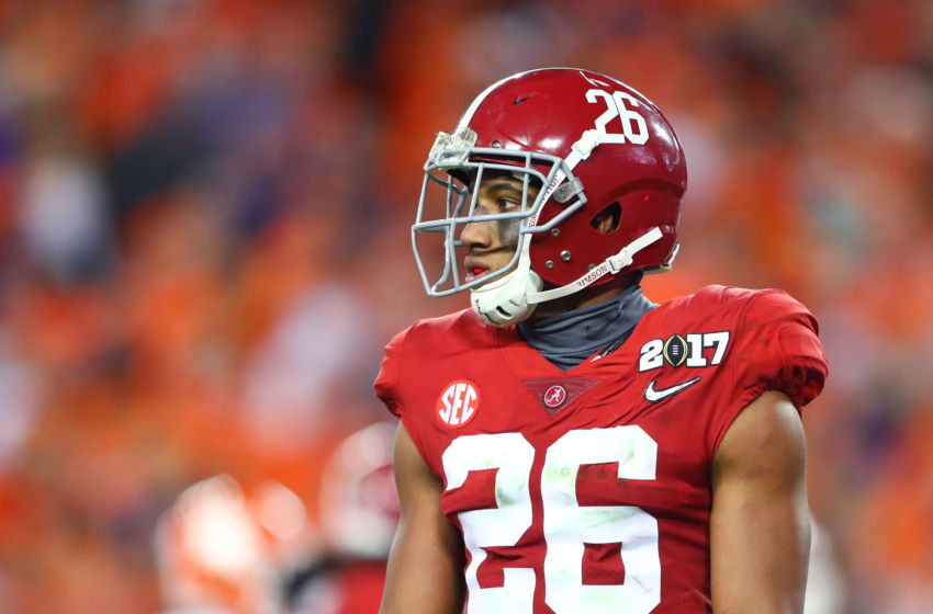 Jan 9, 2017; Tampa, FL, USA; Alabama Crimson Tide defensive back Marlon Humphrey (26) in the 2017 College Football Playoff National Championship Game against the Clemson Tigers at Raymond James Stadium. Mandatory Credit: Mark J. Rebilas-USA TODAY Sports