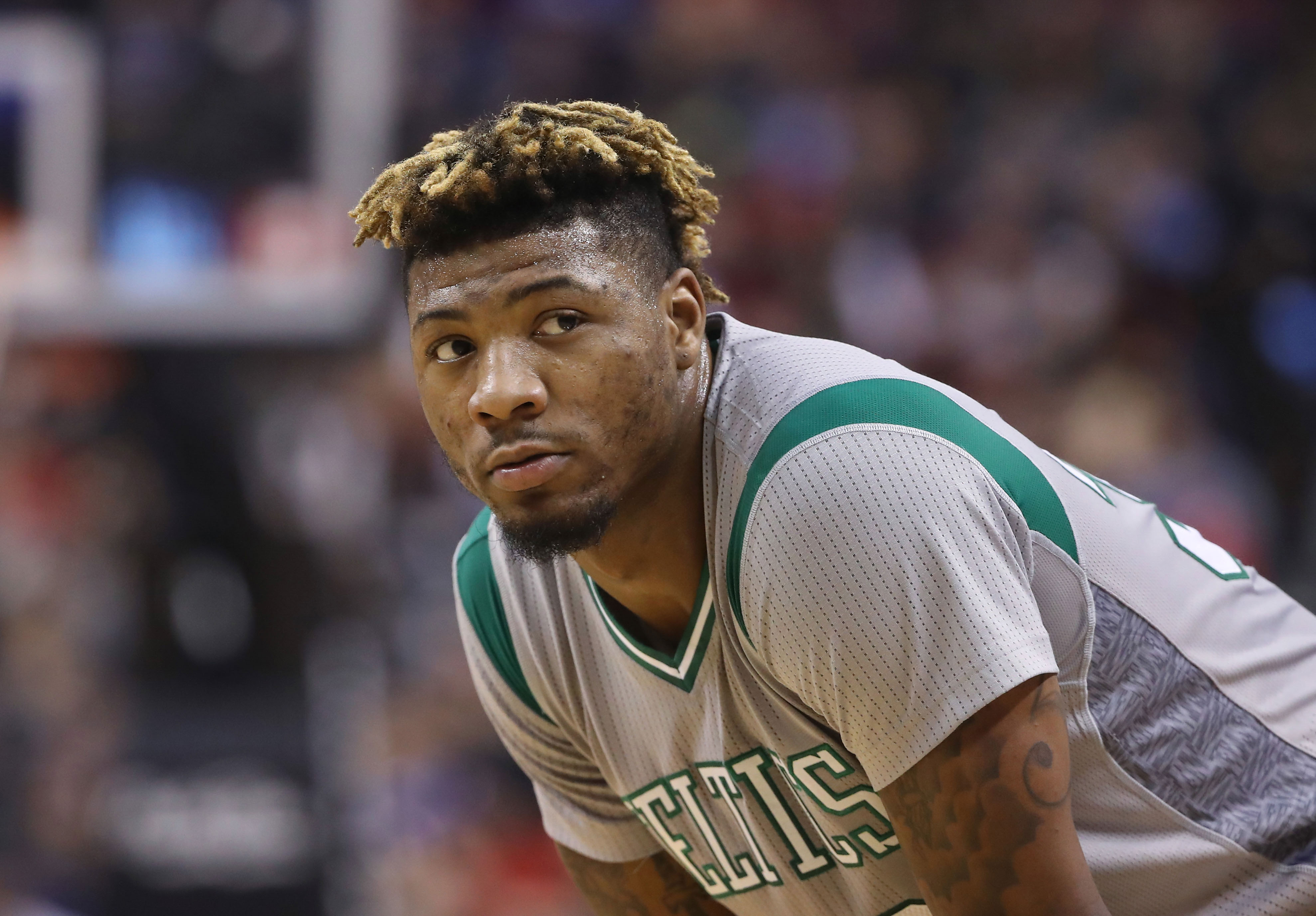 2. Marcus Smart Debuts Blue Hair at Celtics Practice - wide 7