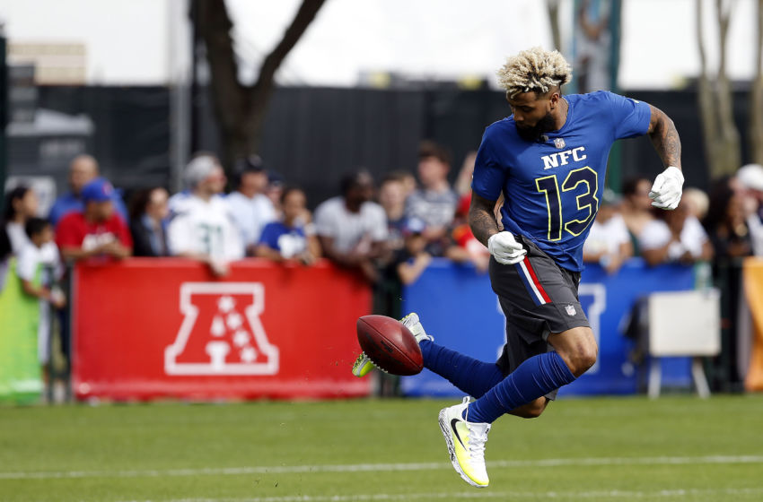 Jan 26, 2017; Orlando, FL, USA; New York Giants wide receiver Odell Beckham Jr. (13) works out at ESPN Wide World of Sports Complex. Mandatory Credit: Kim Klement-USA TODAY Sports
