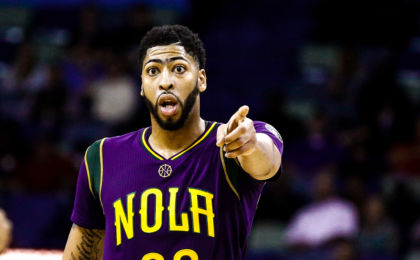 Feb 6, 2017; New Orleans, LA, USA; New Orleans Pelicans forward Anthony Davis (23) against the Phoenix Suns during the second half at the Smoothie King Center. The Pelicans won 111-106. Mandatory Credit: Derick E. Hingle-USA TODAY Sports