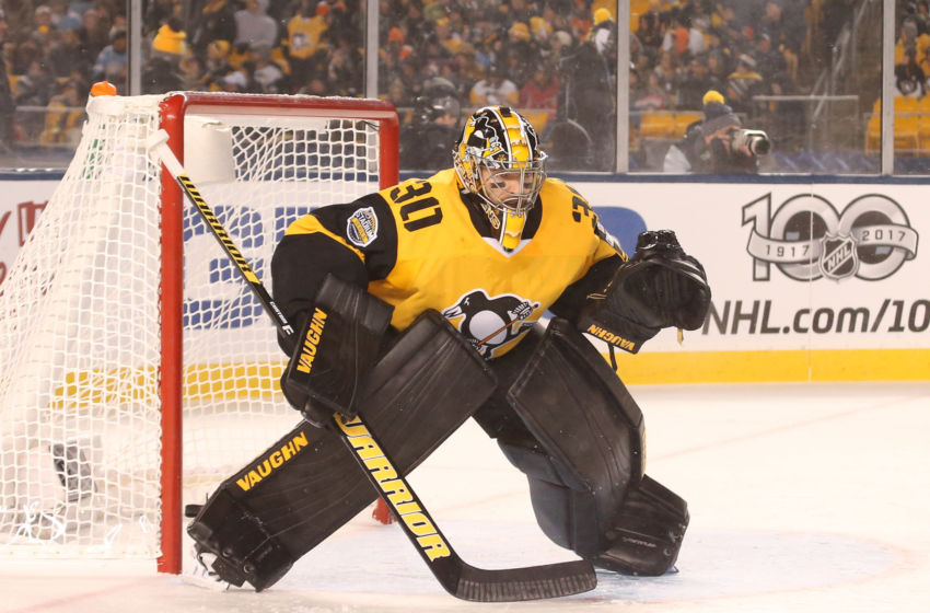 Pittsburgh Penguins Injure Their Own Goalie During Warm Ups.