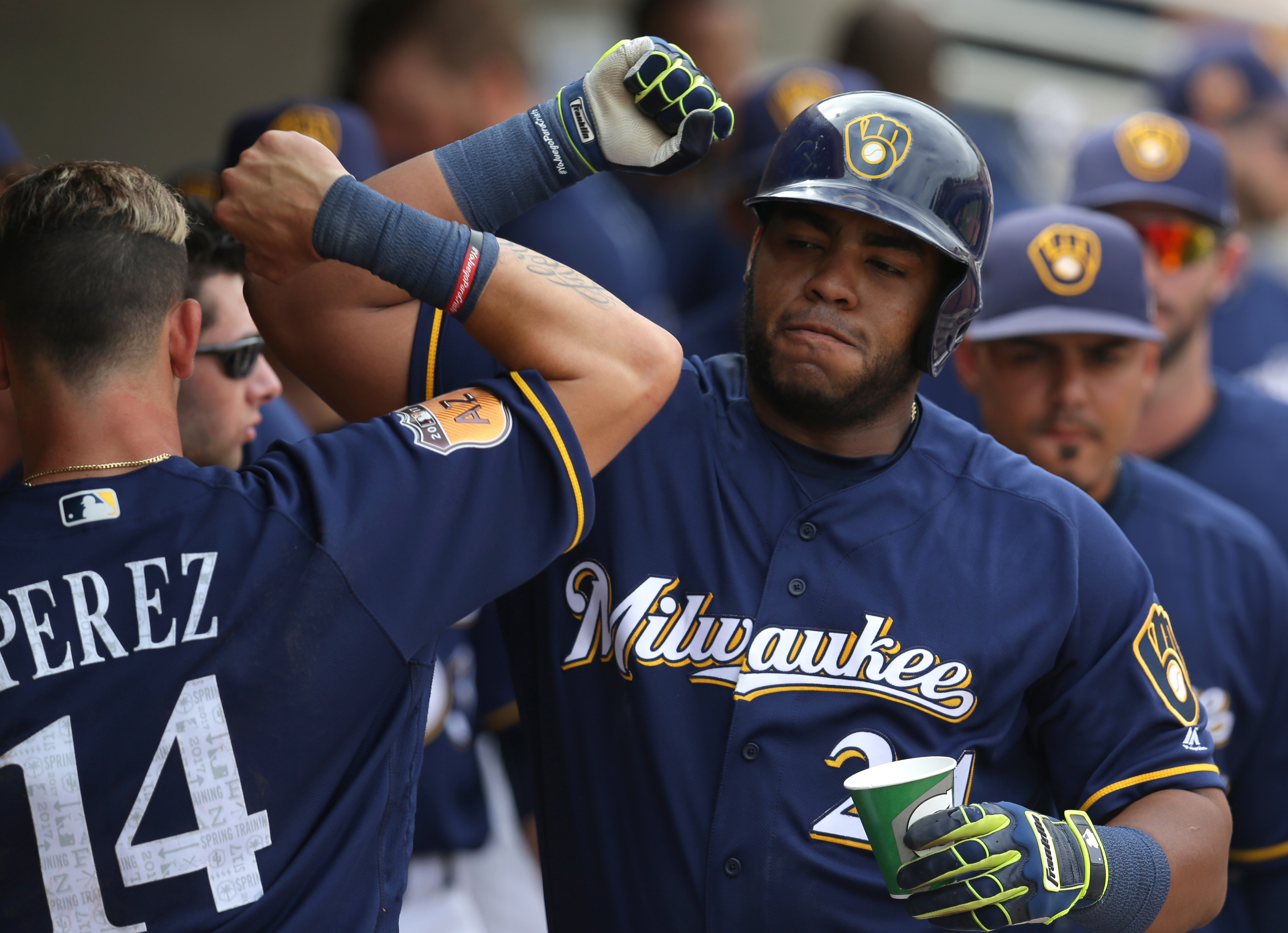 The Milwaukee Brewers First Base Battle