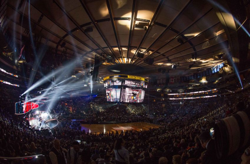 February 15, 2015; New York, NY, USA; General view of Madison Square Garden before the 2015 NBA All-Star Game. Mandatory Credit: Kyle Terada-USA TODAY Sports