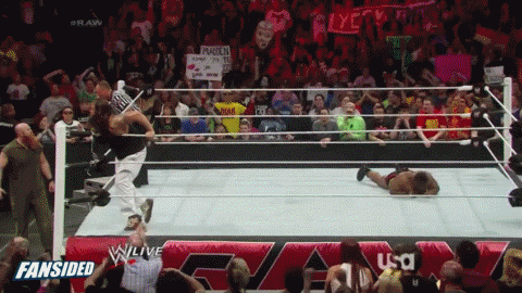 Cena___Sheamus_and_Big_in_a_6_man_tag_match_VS_Wyatts.gif