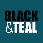 Black And Teal Logo