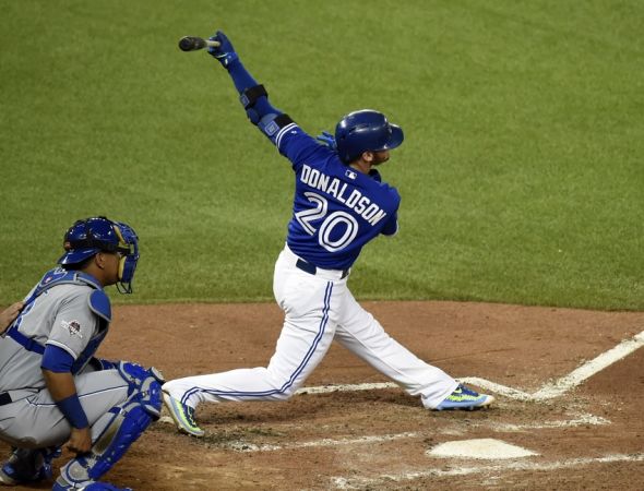 Oct 21, 2015; Toronto, Ontario, CAN; Toronto Blue Jays third baseman <a rel=