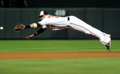 Jun 6, 2016; Baltimore, MD, USA; Baltimore Orioles shortstop <a rel=