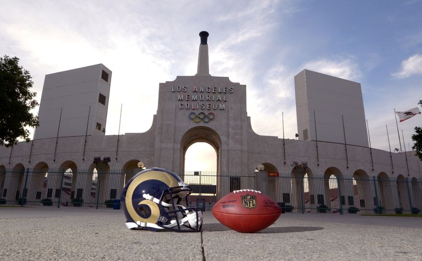 1951 Los Angeles Rams Championship Banner Hung at Team Dinner