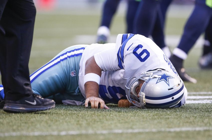 Tony Romo injured during preseason game in Seattle