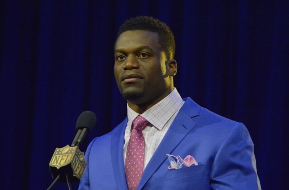 Feb 5, 2016; San Francisco, CA, USA; New Orleans Saints tight end Benjamin Watson speaks during the Walter Payton man of the year press conference at Moscone Center in advance of Super Bowl 50 between the Carolina Panthers and the Denver Broncos. Mandatory Credit: Kirby Lee-USA TODAY Sports