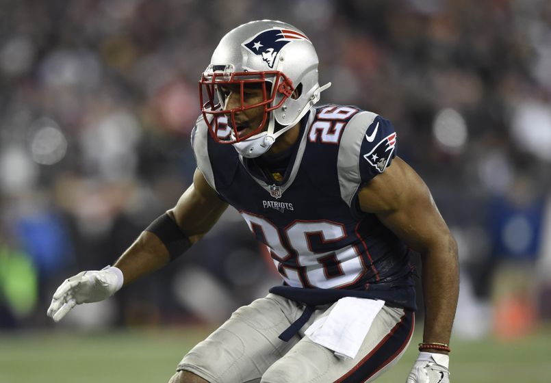 Dec 12, 2016; Foxborough, MA, USA; New England Patriots cornerback Logan Ryan (26) during the second half against the Baltimore Ravens at Gillette Stadium. Mandatory Credit: Bob DeChiara-USA TODAY Sports