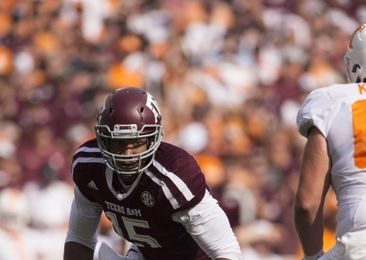 Oct 8, 2016; College Station, TX, USA; Texas A&M Aggies defensive lineman Myles Garrett (15) rushes against the Tennessee Volunteers during the second quarter at Kyle Field. SEC East Mandatory Credit: Jerome Miron-USA TODAY Sports