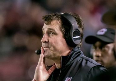 Nov 19, 2016; Columbia, SC, USA; South Carolina Gamecocks head coach Will Muschamp reacts to a Western Carolina Catamounts touchdown in the second half at Williams-Brice Stadium. SEC East Mandatory Credit: Jeff Blake-USA TODAY Sports