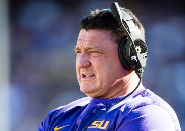 Nov 19, 2016; Baton Rouge, LA, USA; LSU Tigers interim head coach Ed Orgeron watches his team take on the Florida Gators during the game at Tiger Stadium. The Gators defeat the Tigers 16-10. Mandatory Credit: Jerome Miron-USA TODAY Sports