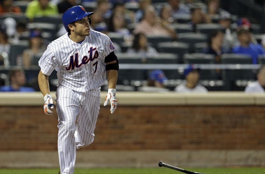 Jul 2, 2016; New York City, NY, USA; New York Mets catcher Travis d