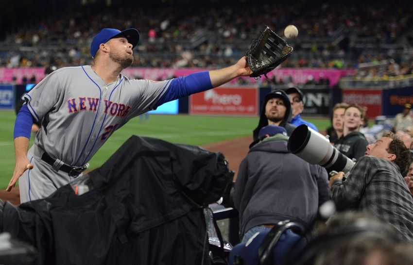 Lucas Duda New York Mets baseball men's blue jersey size XL