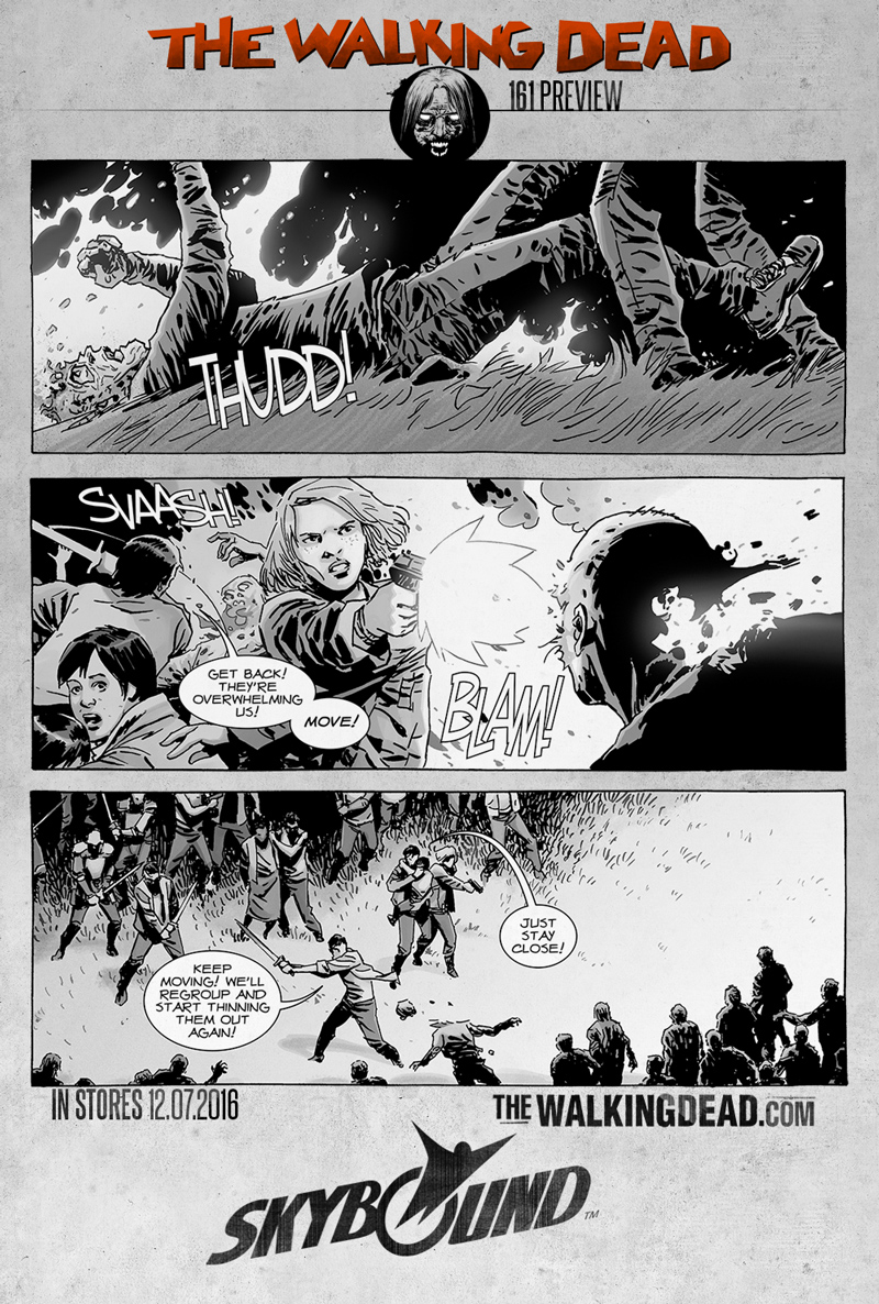 Preview panels: The Walking Dead 161 'The Whisperer War Part 5' - Undead Walking