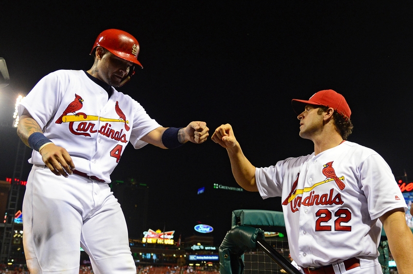 Yadier Molina St. Louis Cardinals and Ryan O'Reilly St. Louis