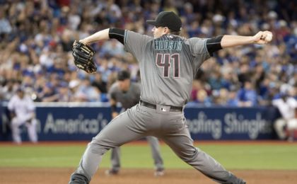 Jun 21, 2016; Toronto, Ontario, CAN; Arizona Diamondbacks relief pitcher <a rel=