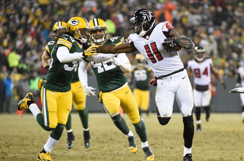 Dec 8, 2014; Green Bay, WI, USA; Atlanta Falcons wide receiver <a rel=