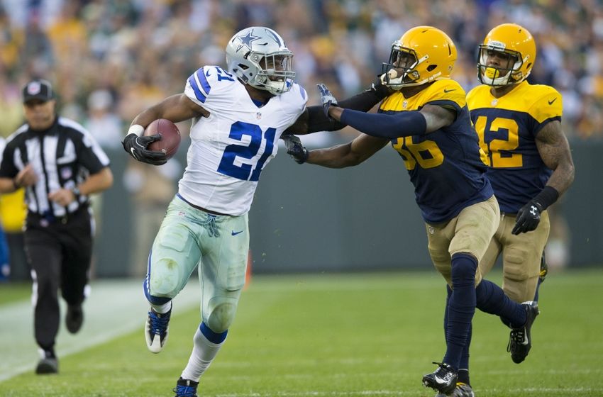 Oct 16, 2016; Green Bay, WI, USA; Dallas Cowboys running back <a rel=