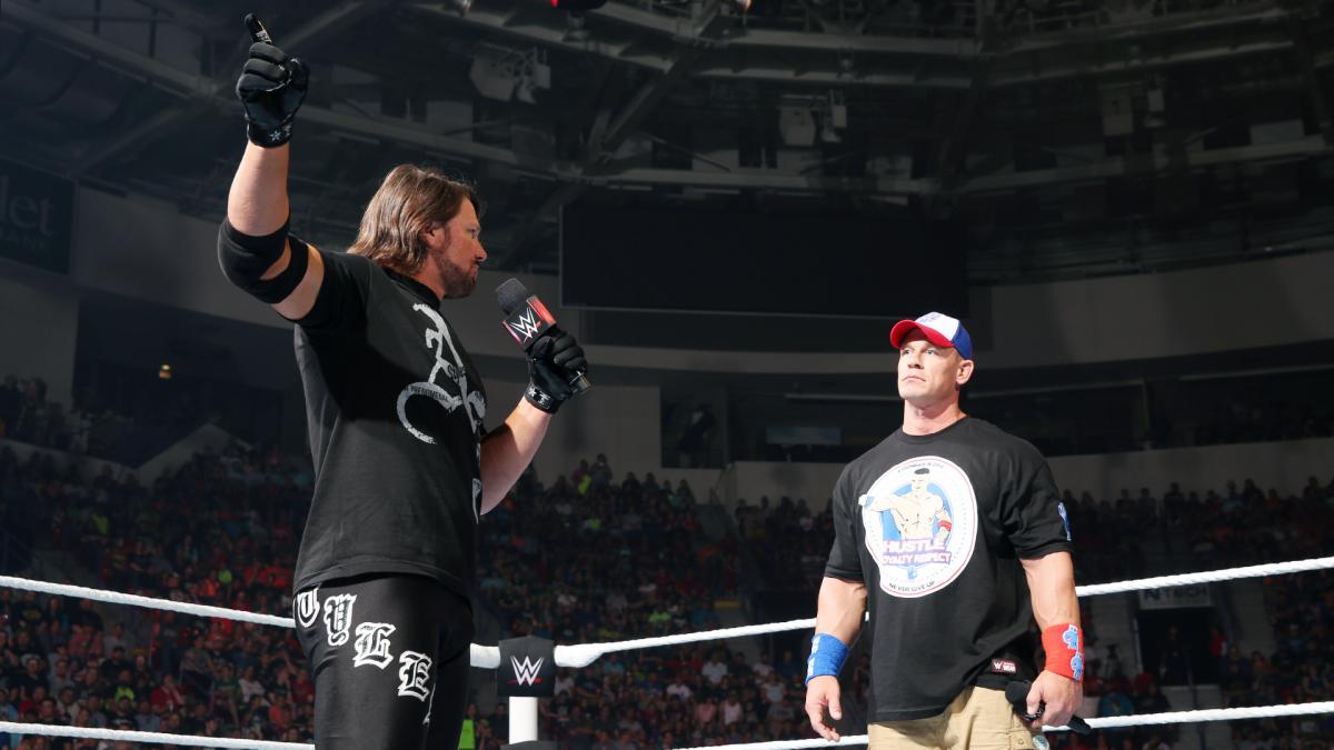 Rattlesnake (c) vs Evil por el WWE Title  AJ-Styles-John-Cena