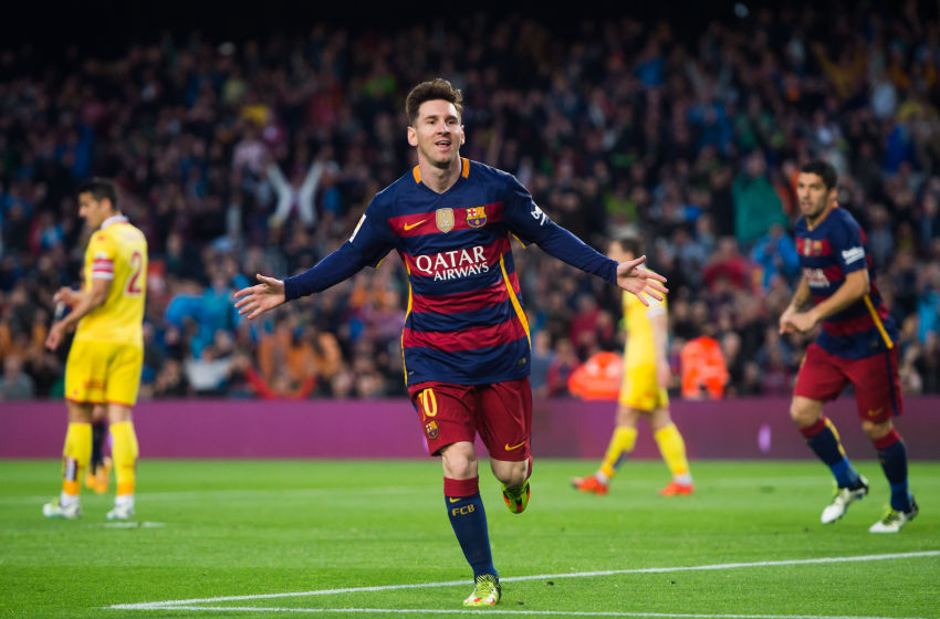 Watch Lionel Messi Score Header Goal Vs Sporting Gijon (Video)