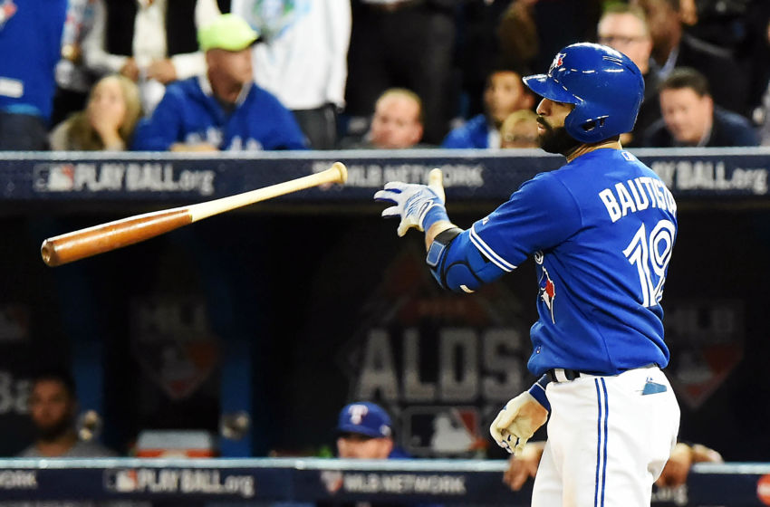 Oct 14, 2015; Toronto, Ontario, CAN; Toronto Blue Jays right fielder <a rel=