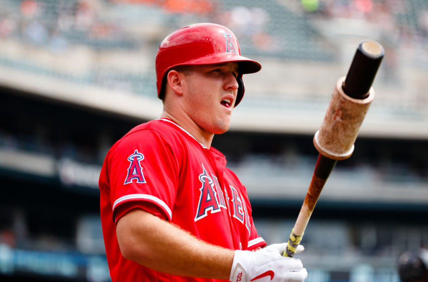 Mike Trout Batting Practice Game Used 2016 Anaheim Angels Ducks