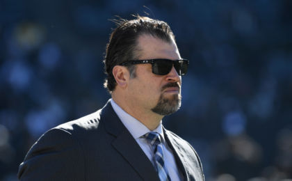 Dec 24, 2016; Oakland, CA, USA; Indianapolis Colts general manager Ryan Grigson walks before an a NFL football game against the Oakland Raiders at Oakland-Alameda Coliseum. Mandatory Credit: Kirby Lee-USA TODAY Sports