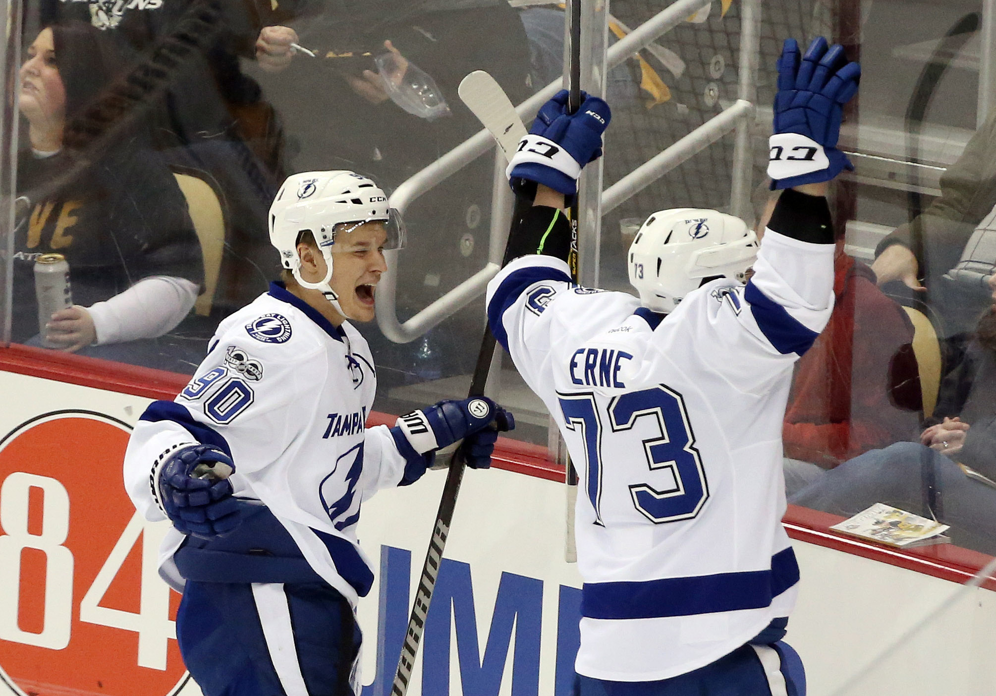 Tampa Bay Lightning Highlights Adam Erne Scores FirstEver NHL Goal