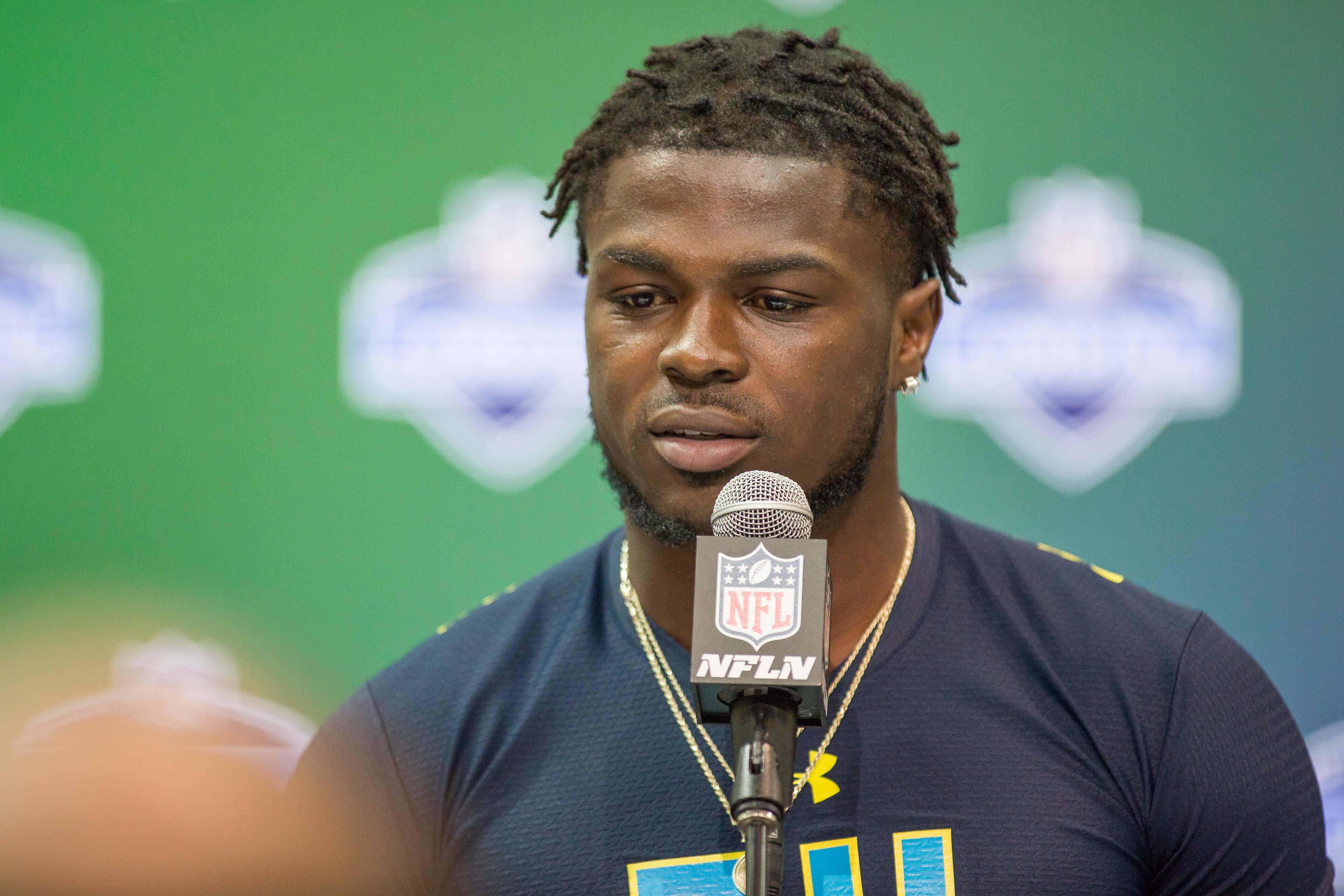 Jabril Peppers runs a 4.47 40-yard dash at NFL Combine