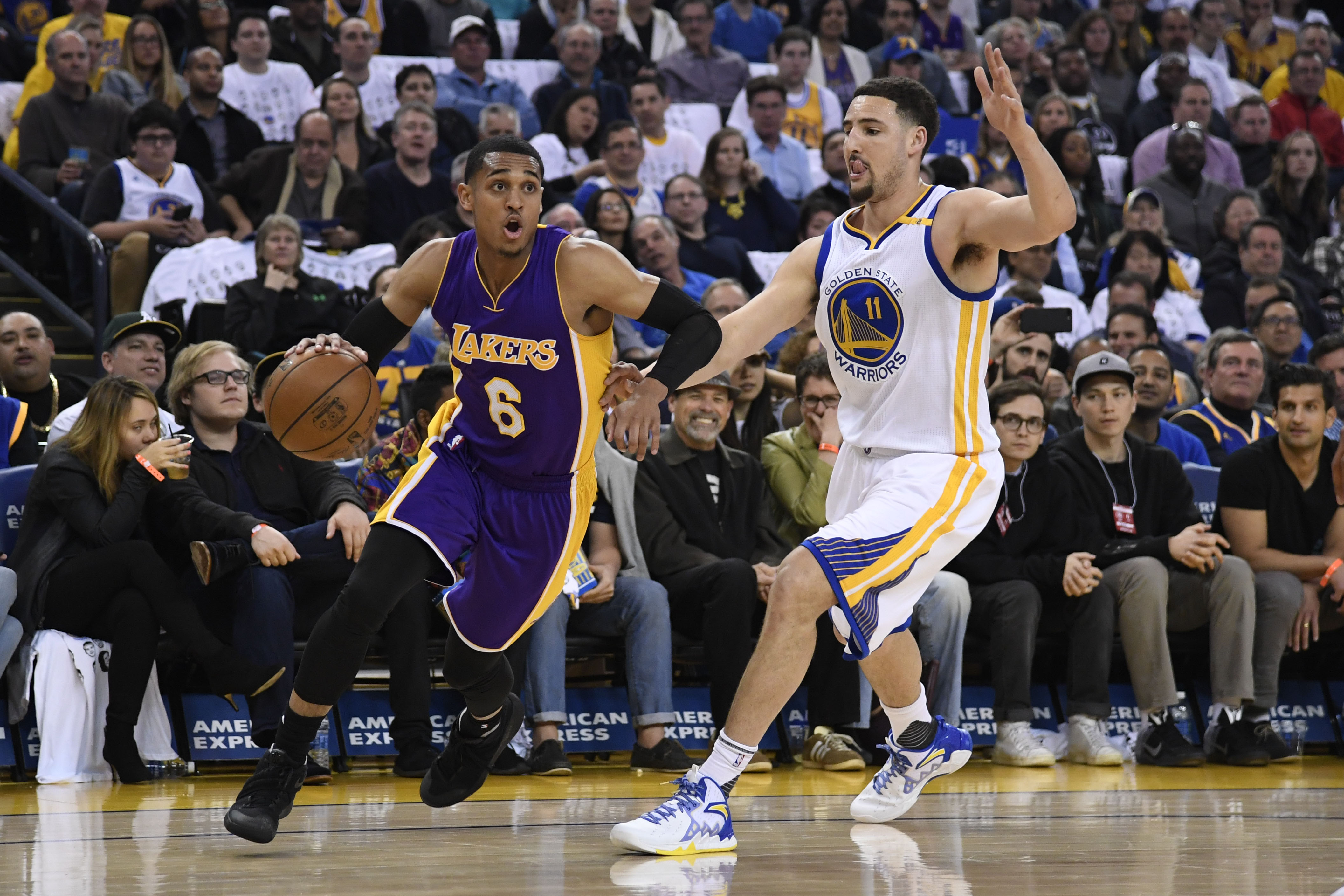 Lakers end a lackluster season with a loss to the Warriors